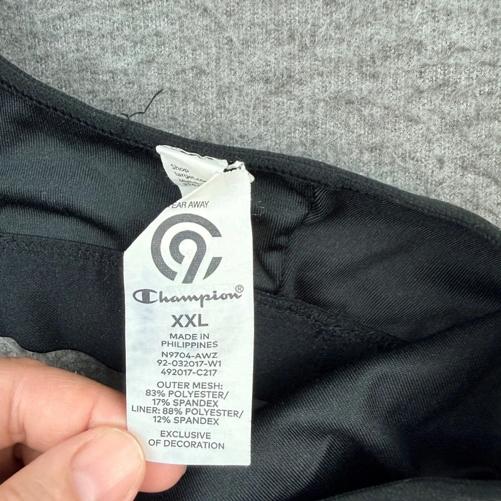 C9 Champion Sports Bra Women's XXL Black Mesh Adjustable Crisscross Straps N9704